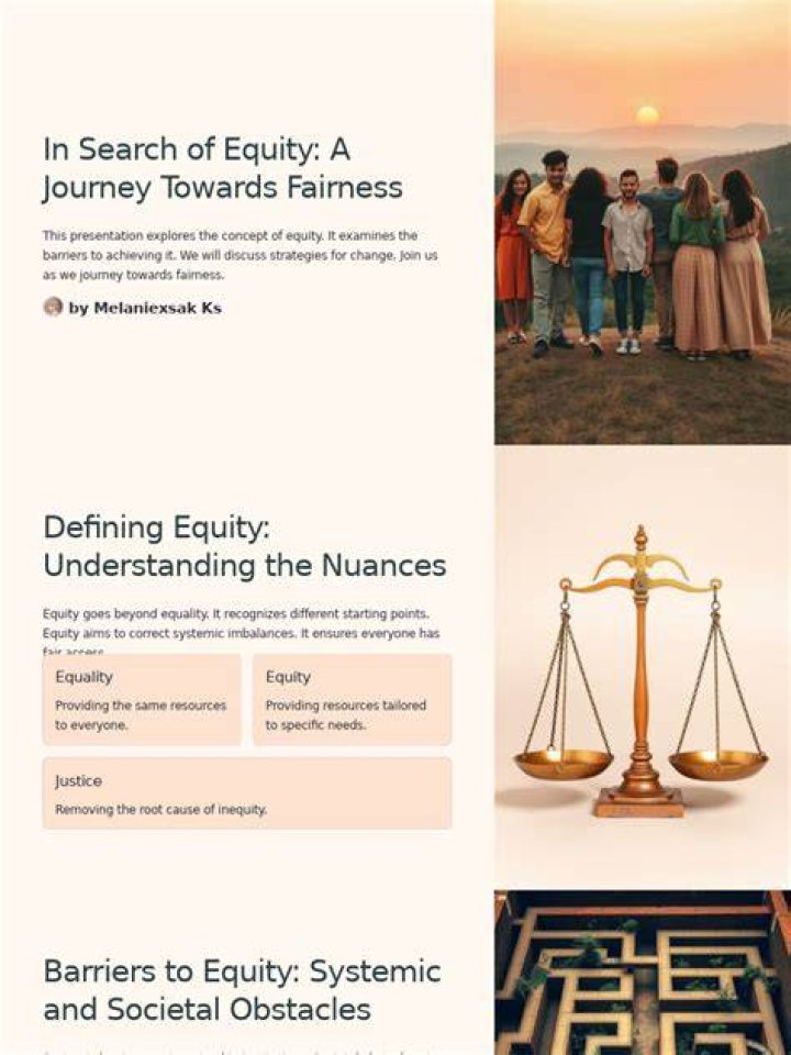 A Journey Towards Justice And Equity