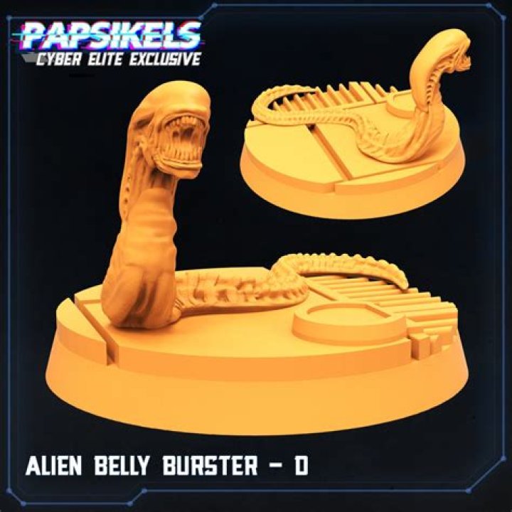 Alien Belly Burster C Aliens Vs Humans SciFi Miniature Papsikel