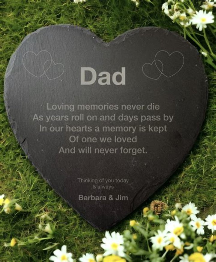 Dad Father Memorial Plaques In Memory Wood Heart Sign Memorial