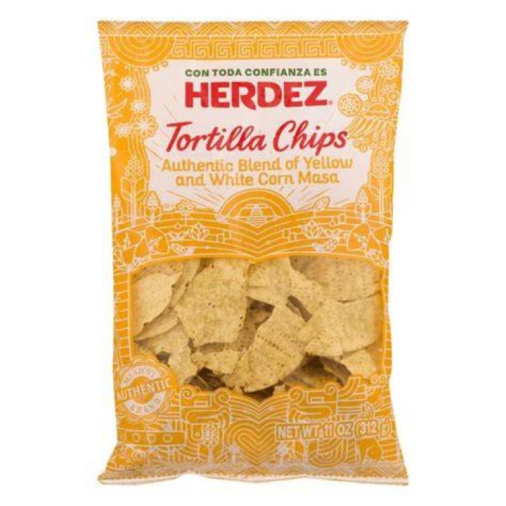 Herdez Authentic Yellow and White Corn Masa Tortilla Chips 11 Oz Bag
