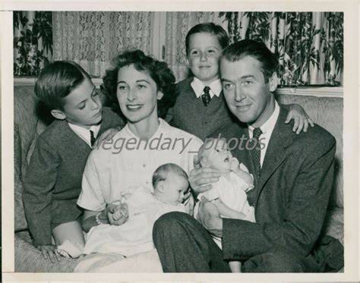 James Stewart with his children Photo Print (24 x 30)