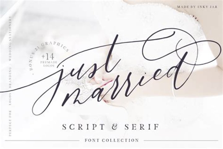 Just Married Font Collection (156130) Script Font Bundles