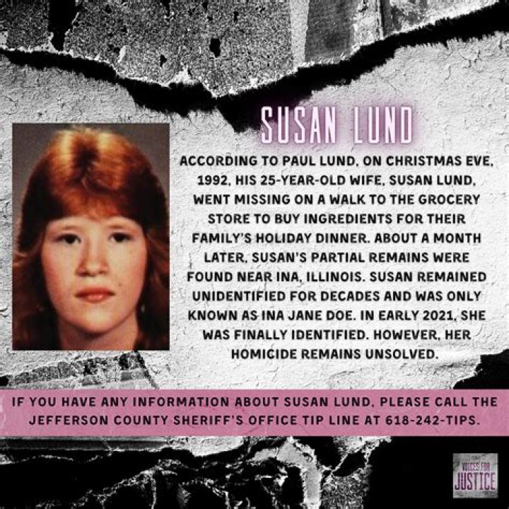 Missing Mom Susan Lund Is Ina Jane Doe, Decapitation Victim Found in Illinois in 1992