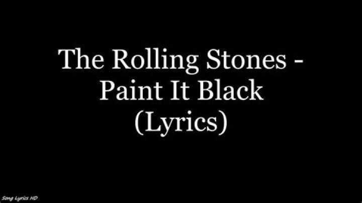 Rolling Stones Paint it, black (1966) Lyrics YouTube