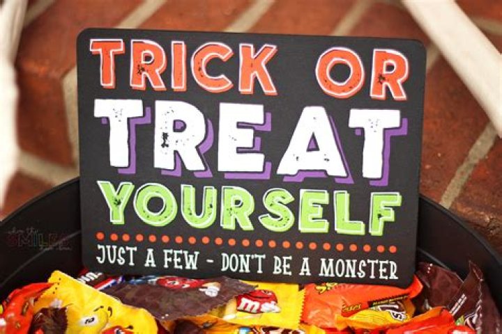 Trick or Treat Yourself Sign Halloween Printable Sign Etsy